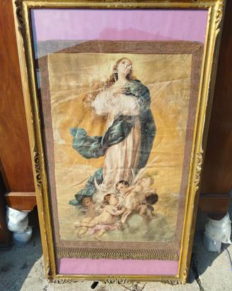 Antico stendardo processionale Vergine Maria ' 700