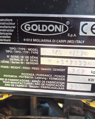 Motocoltivatore Goldoni Special con interrasassi.