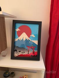 Quadro stampa giapponese con cornice