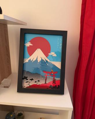 Quadro stampa giapponese con cornice