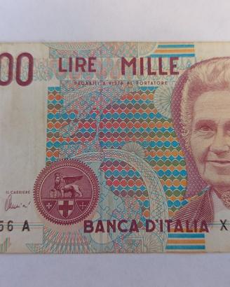 MILLE LIRE MONTESSORI SERIE SOSTITUTIVA XF BB RARA