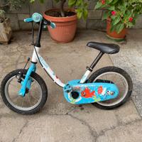 Bicicletta bici bambino azzurra btwin 14 pollici
