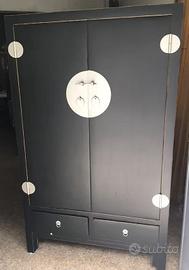ARMADIO ETNICO DESIGN NERO – MOBILE D’ARREDO