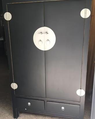 ARMADIO ETNICO DESIGN NERO – MOBILE D’ARREDO
