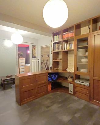 Libreria in legno noce componibile