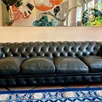 Divano 4 posti chester Poltrona Frau pelle nera