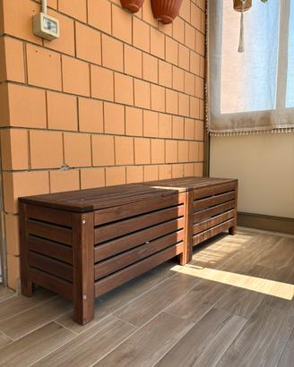 Set di 3 panche / contenitori da esterno