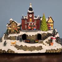 Villaggio natalizio luminoso musica

