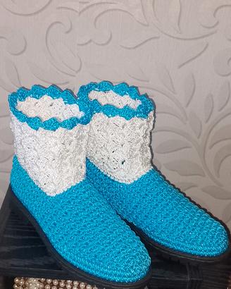 scarpe a uncinetto 
