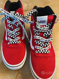 Sneakers VANS alte originali  colore ROSSO