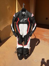 tuta moto 50 alpinestars intera in pelle 