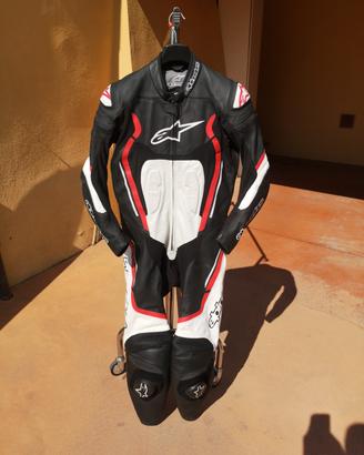 tuta moto 50 alpinestars intera in pelle 