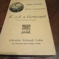Libro antico "E. et J. de Goncourt" - Parigi 1921