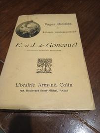 Libro antico "E. et J. de Goncourt" - Parigi 1921