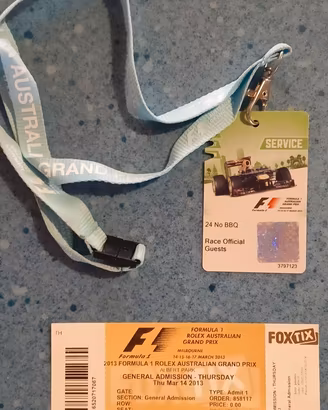 Pass Formula 1 - Melbourne - Australia