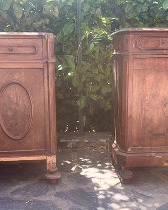 Comodini antichi legno da restaurare