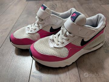 nike air max bambina bianco e rosa