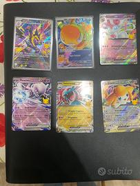 Lotto da 6 carte pokemon 30 th
