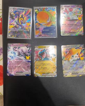 Lotto da 6 carte pokemon 30 th