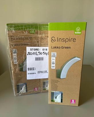 Applique LED moderno da esterno Lakko verde IP44,
