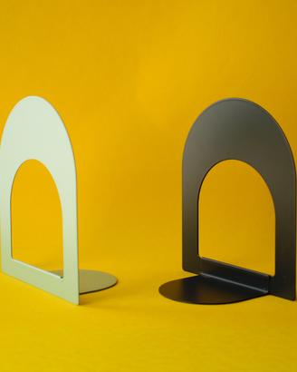 Coppia Fermalibri in Metallo Design ad Arco
