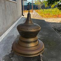 Braciere/Scaldino in Ottone con Statuetta