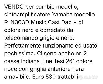 Sintoamplificatore Yamaha 