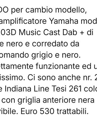 Sintoamplificatore Yamaha 
