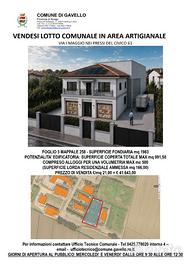 Avviso vendita lotto comunale in area artigianale