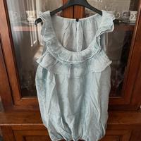 Top smanicato Benetton azzurro
