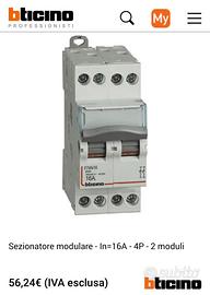 Interruttore Sezionatore bticino quadripolare din