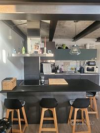 Cucina Lube con isola + elettrodomestici Hotpoint