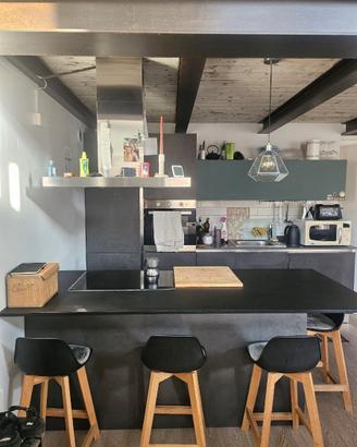 Cucina Lube con isola + elettrodomestici Hotpoint