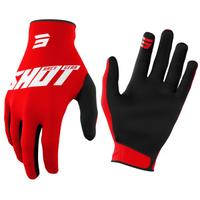 Guanto moto cross enduro fuoristrada shot rosso