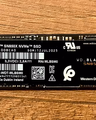 SSD NVMe M.2 WD_BLACK SN850X 1TB PCIe 4.0 - NUOVO