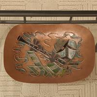 Piccolo vassoio in rame dipinto