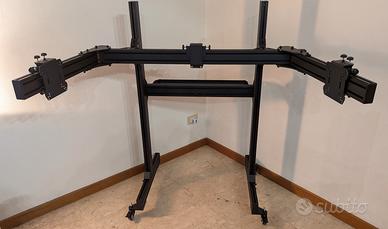 Stand TriploMonitor TrakRacer VESA MensolaPC Ruote