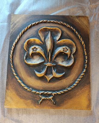 Quadretto Simbolo Scout anni '80 fatto a mano
