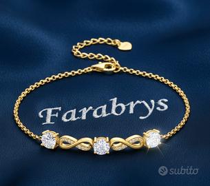 Bracciale di San Valentino in argento 925 e moissa