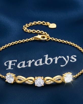 Bracciale di San Valentino in argento 925 e moissa