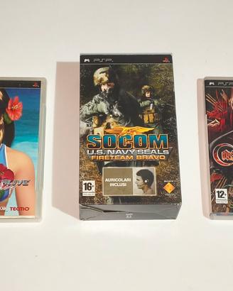 Lotto 3 videogiochi per PlayStation Portable PSP