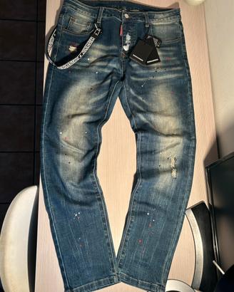 Jeans slim fit Dsquared2 uomo 48 IT nuovo