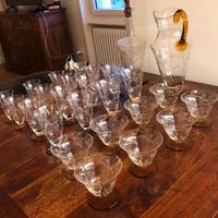 Servizio bicchieri cristallo vintage