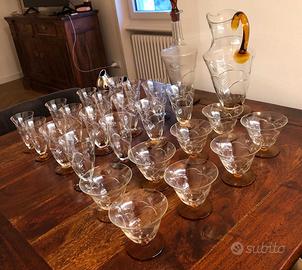 Servizio bicchieri cristallo vintage