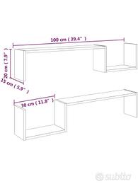 Mensole grigio cemento