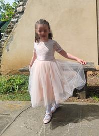 Vestito cerimonia in pizzo e tulle