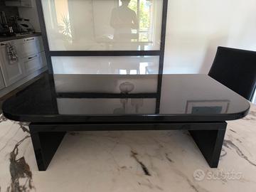 porta TV girevole laccato nero