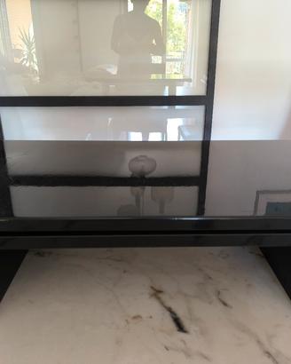 porta TV girevole laccato nero