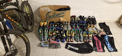 Blocco 15 paia di scarpe vintage ciclismo