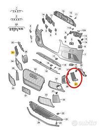 Copertura paraurti sx Audi RS6